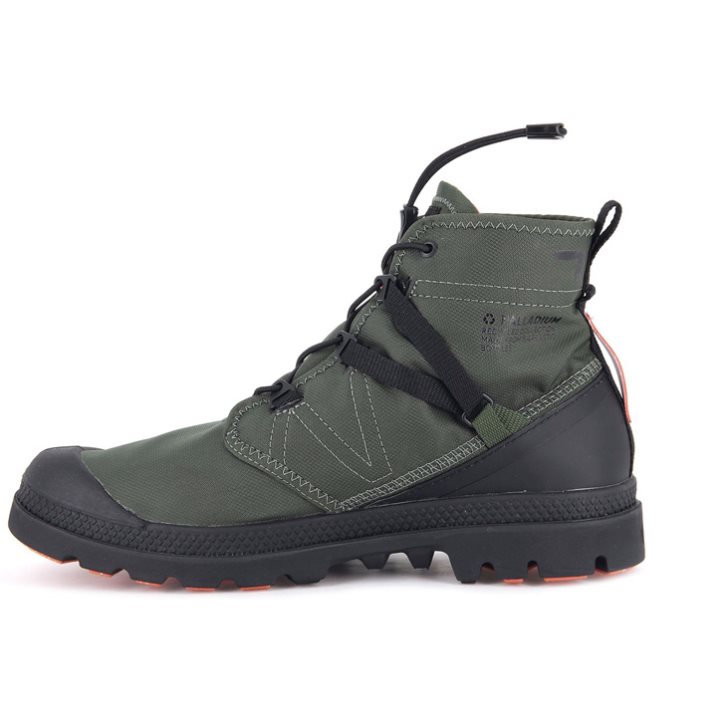 Olive Palladium Pampa Travel Lite+ Waterproof Women's Boots | ZA-047DGPW