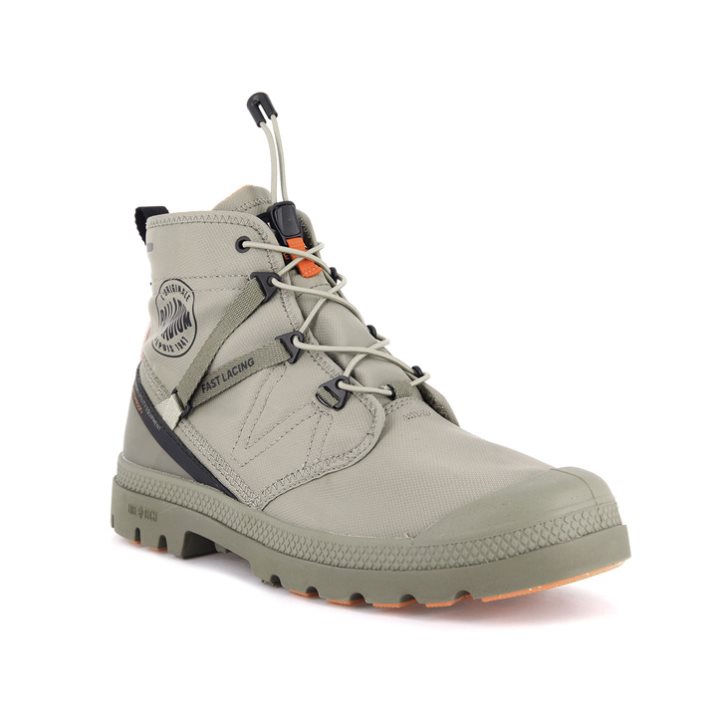 Olive Palladium Pampa Travel Lite+ Waterproof Men's Boots | ZA-960YEJA