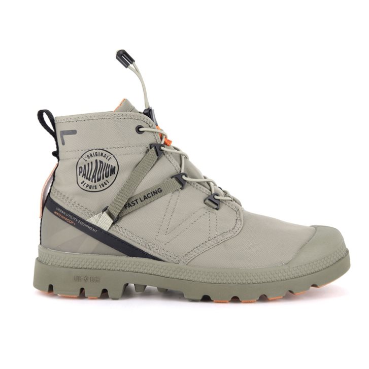 Olive Palladium Pampa Travel Lite+ Waterproof Men\'s Boots | ZA-960YEJA