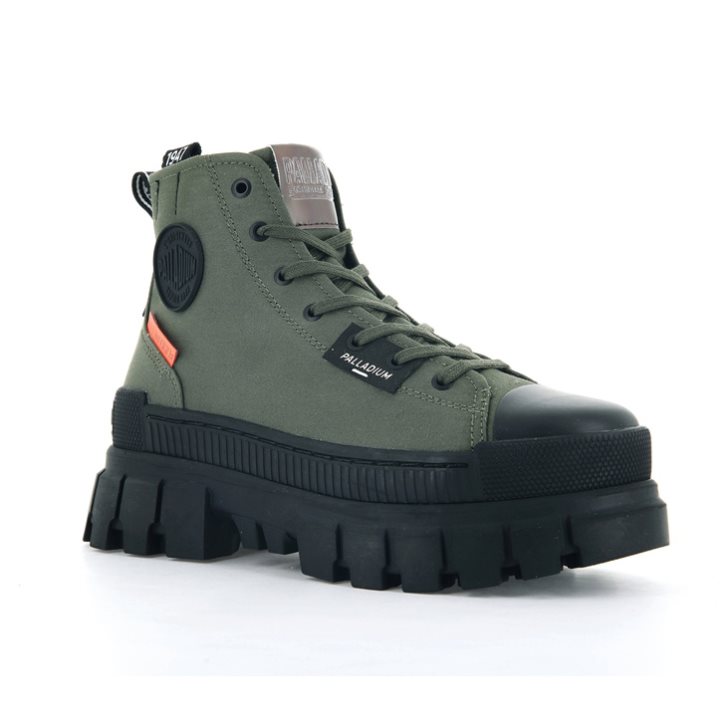 Olive Palladium Revolt Hi TX Women's Platform Shoes | ZA-027NZWS