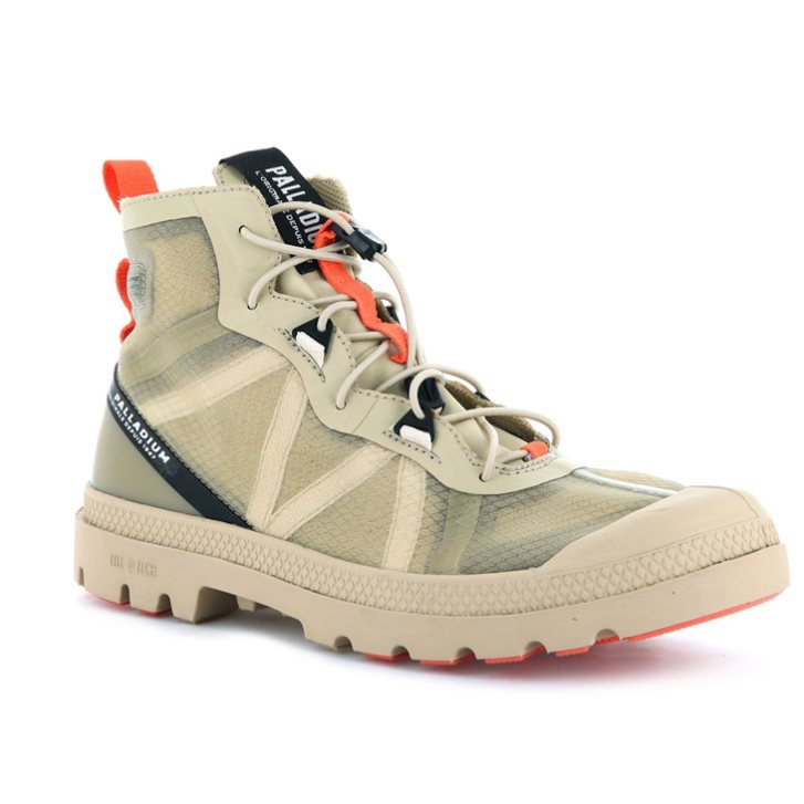 Olive Palladium Travel Lite+ Adventure High Tops Men's Sneakers | ZA-841NYFB