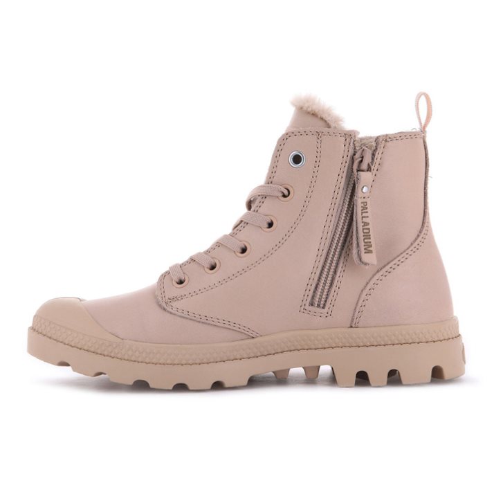 Pink Palladium Pampa Hi Zip Leather S Women's Boots | ZA-290SGUT