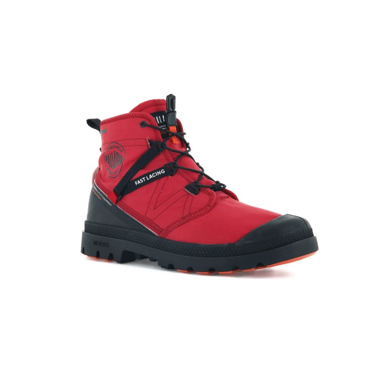 Red Palladium Pampa Travel Lite+ Waterproof Men's Boots | ZA-408WGIB