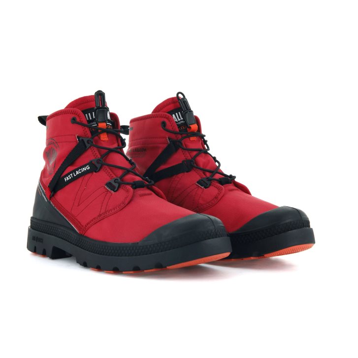 Red Palladium Pampa Travel Lite+ Waterproof Men's Boots | ZA-408WGIB