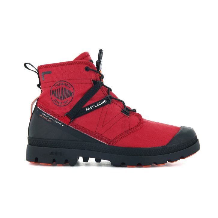 Red Palladium Pampa Travel Lite+ Waterproof Men\'s Boots | ZA-408WGIB