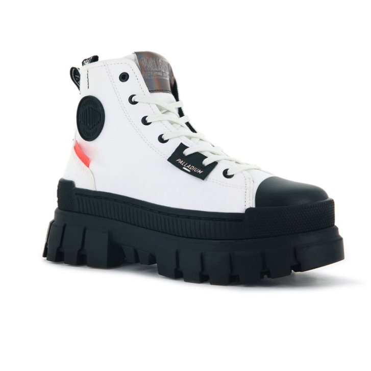 White / Black Palladium Revolt Hi TX Women's Platform Shoes | ZA-391SXQE