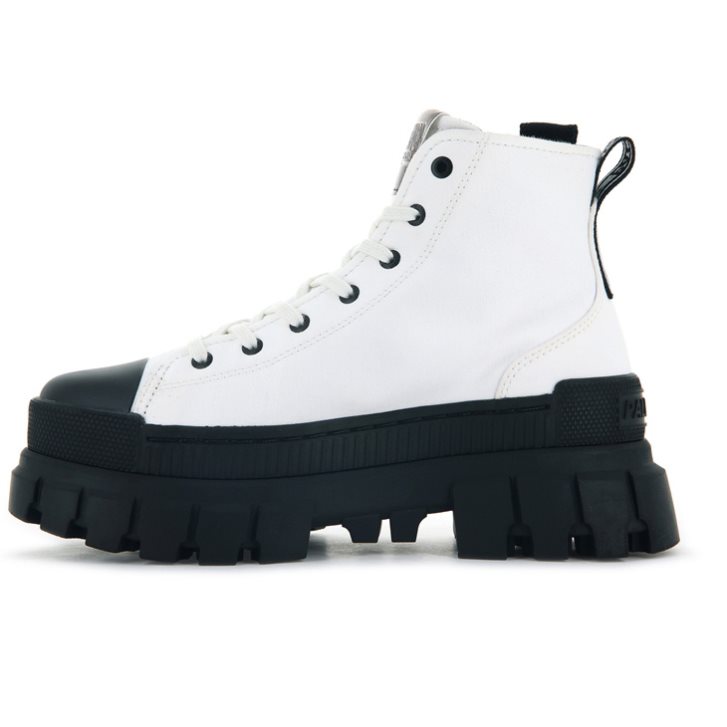 White / Black Palladium Revolt Hi TX Women's Platform Shoes | ZA-391SXQE