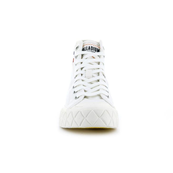 White Palladium Palla Ace Canvas High Tops Women's Sneakers | ZA-078CVDS