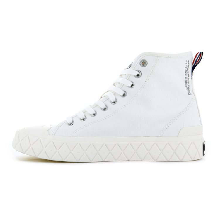 White Palladium Palla Ace Canvas High Tops Women's Sneakers | ZA-078CVDS