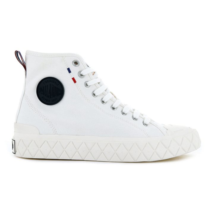 White Palladium Palla Ace Canvas High Tops Women\'s Sneakers | ZA-078CVDS