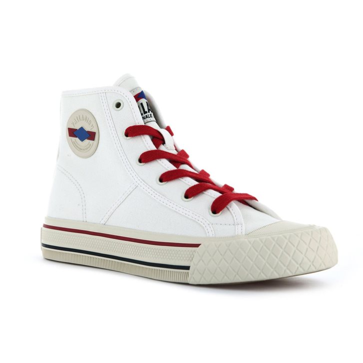 White Palladium Palla Louvel High Tops Women's Sneakers | ZA-860VOFR