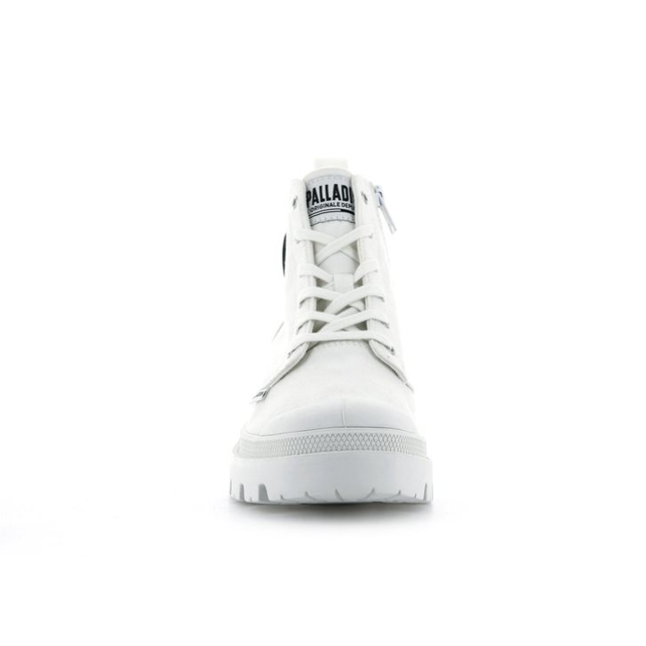 White Palladium Pallabase Twill Women's Boots | ZA-632XVJC