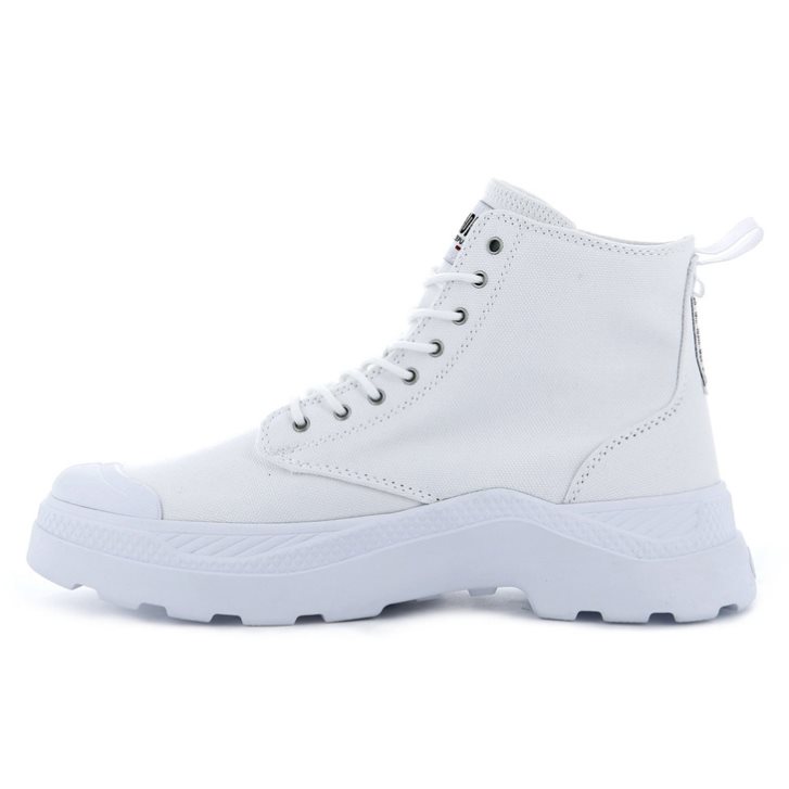 White Palladium Pallakix Hi Canvas Men's Boots | ZA-502GDTH