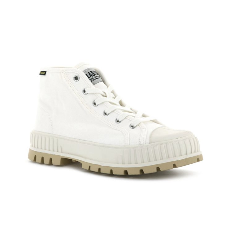 White Palladium Pallashock Mid OG Men's Boots | ZA-620PWFK