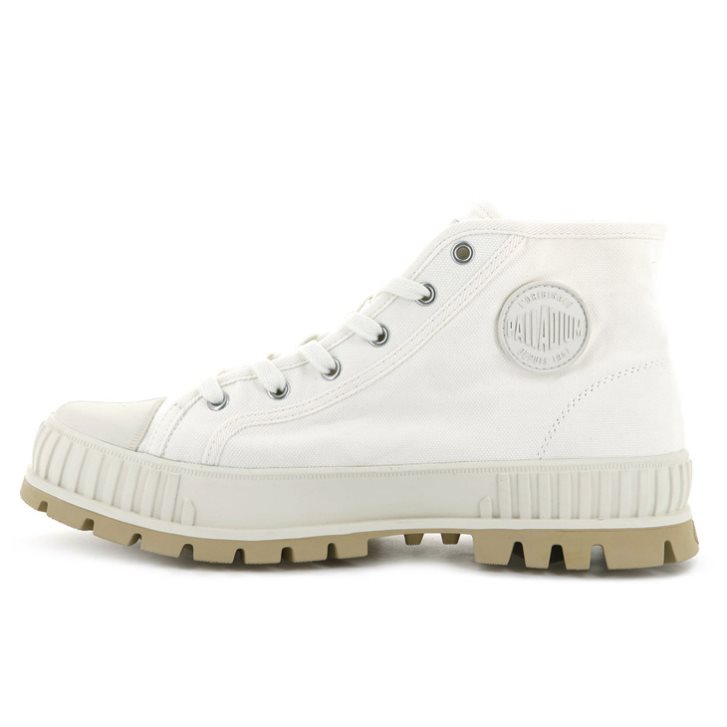 White Palladium Pallashock Mid OG Men's Boots | ZA-620PWFK