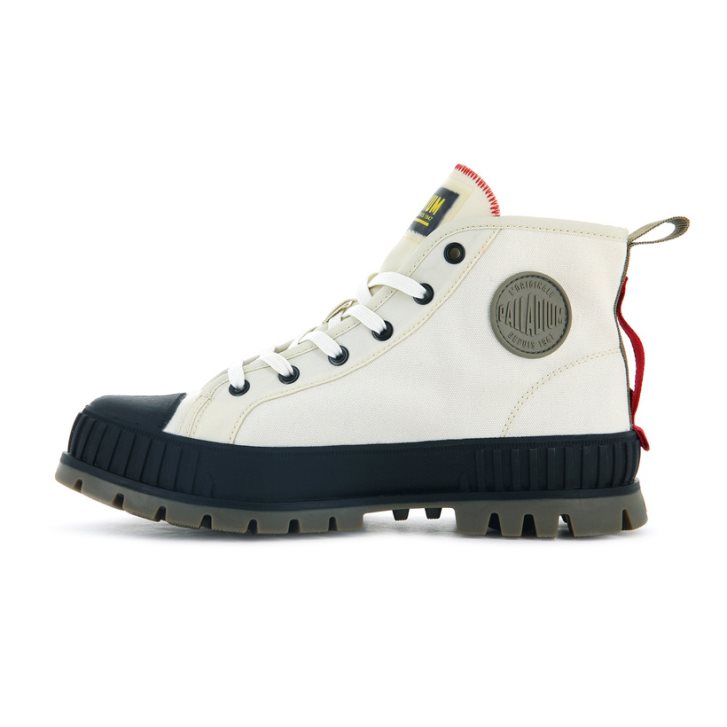 White Palladium Pallashock Supply Hi Women's Boots | ZA-057IJZQ