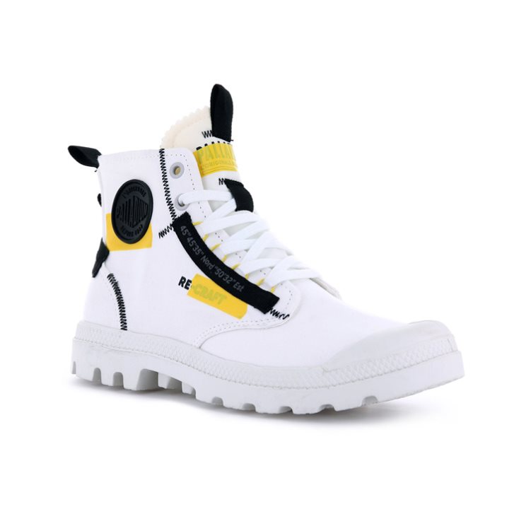 White Palladium Pampa Hi Re-craft Men's Boots | ZA-846MFOV