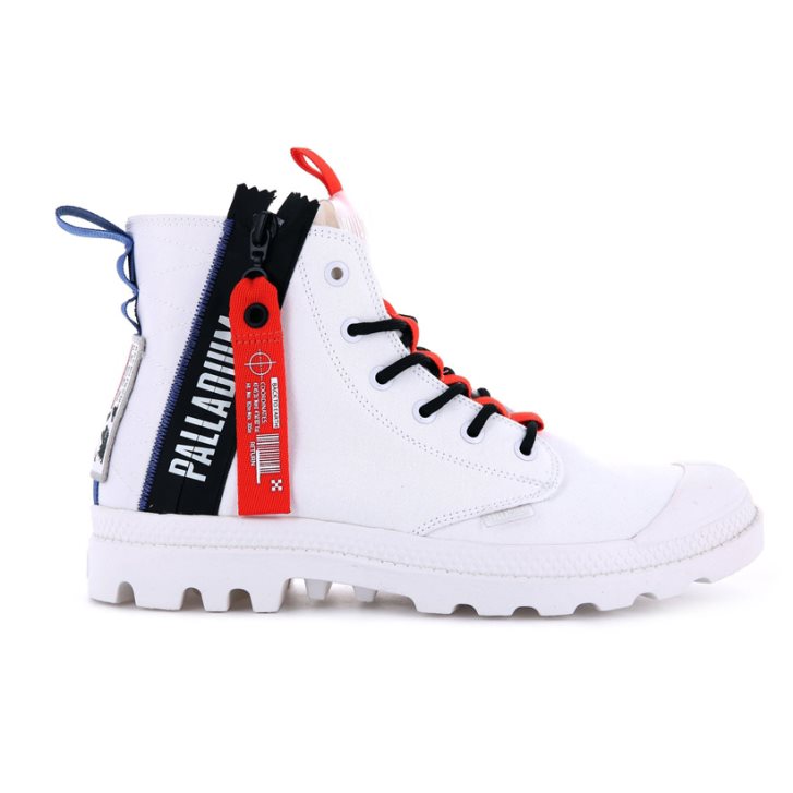 White Palladium Pampa Hi Ticket To Earth Men\'s Boots | ZA-738TWFN