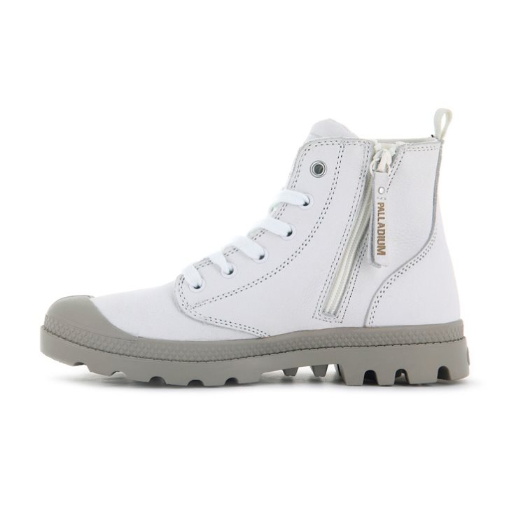 White Palladium Pampa Hi Zip SL Women's Boots | ZA-704XZAG