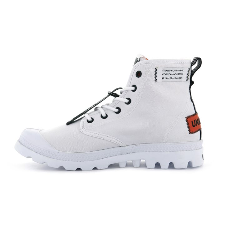 White Palladium Pampa Lite Overlab Men's Boots | ZA-574MSYF