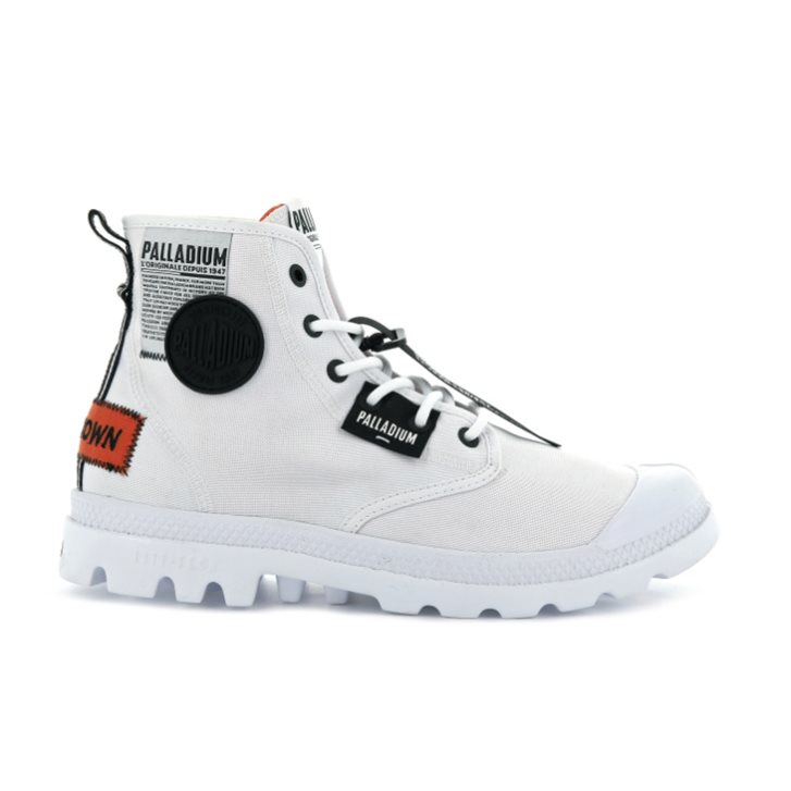 White Palladium Pampa Lite Overlab Men\'s Boots | ZA-574MSYF