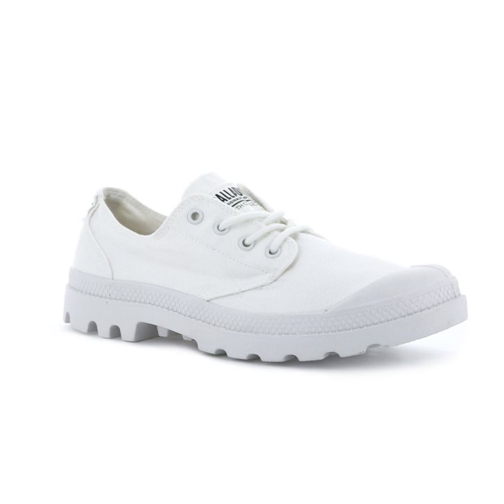 White Palladium Pampa OX Organic Men's Oxfords Shoes | ZA-524JWBS