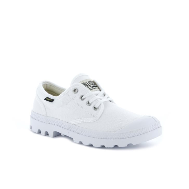 White Palladium Pampa OX Originale Men's Oxfords Shoes | ZA-468KDSL