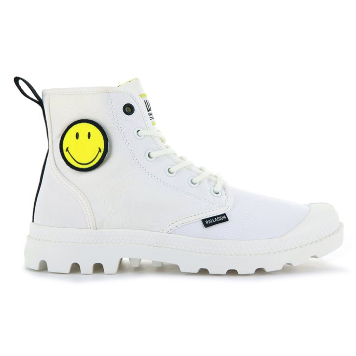 White Palladium Pampa Smiley Change Men\'s Boots | ZA-076XOTW