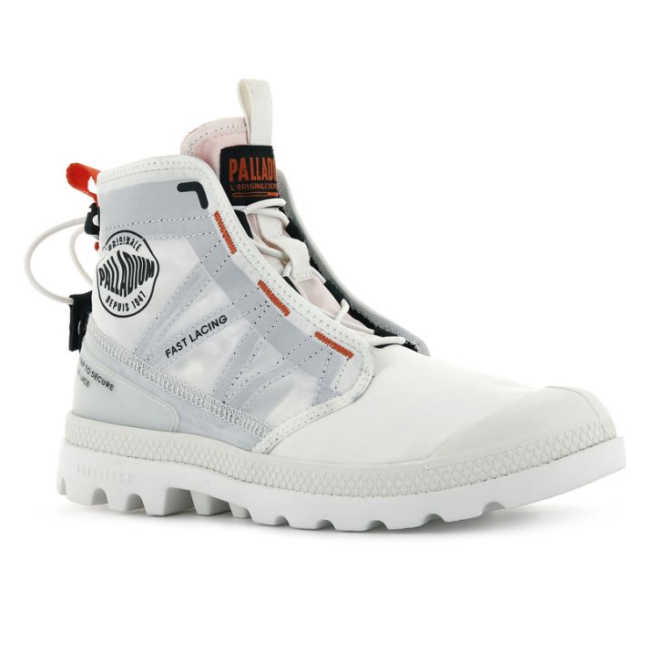 White Palladium Pampa Travel Lite Women's Boots | ZA-467WUPE