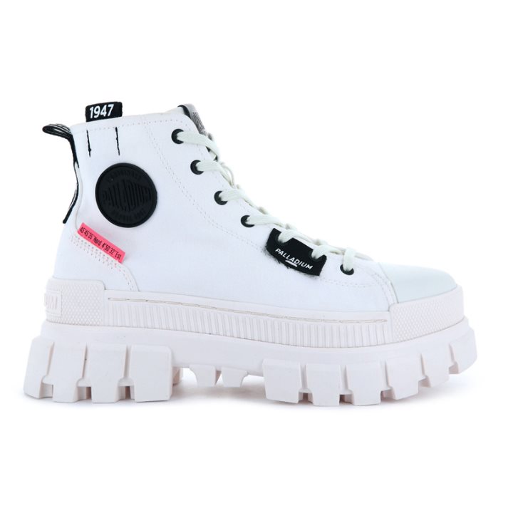 White Palladium Revolt Hi TX Women\'s Platform Shoes | ZA-684GYOW