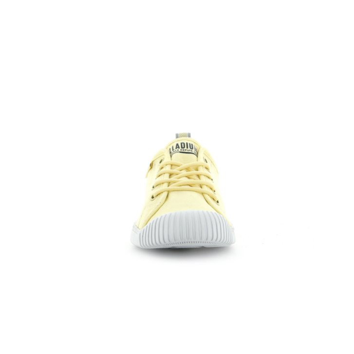 Yellow Palladium Easy Lace Canvas Low Tops Women's Sneakers | ZA-395UTLK