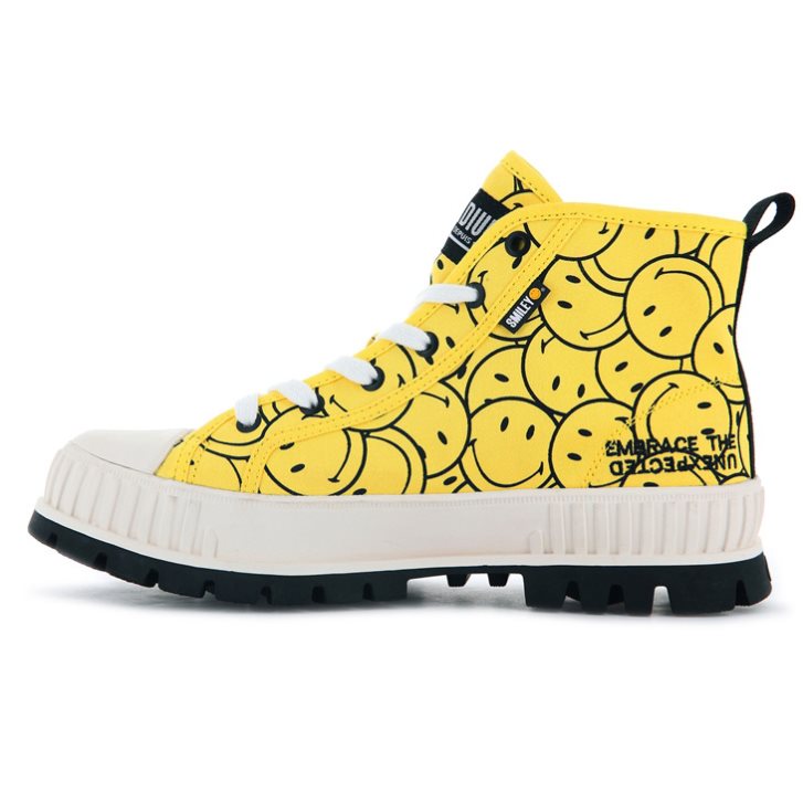 Yellow Palladium Pallashock Smiley Ao Men's Boots | ZA-941GFAQ