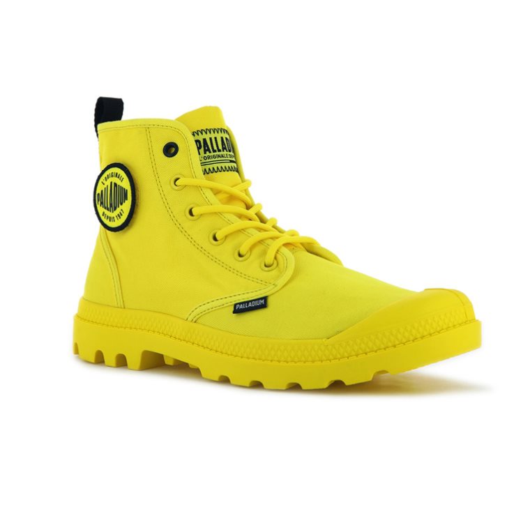 Yellow Palladium Pampa Smiley Change Men's Boots | ZA-586ROTG