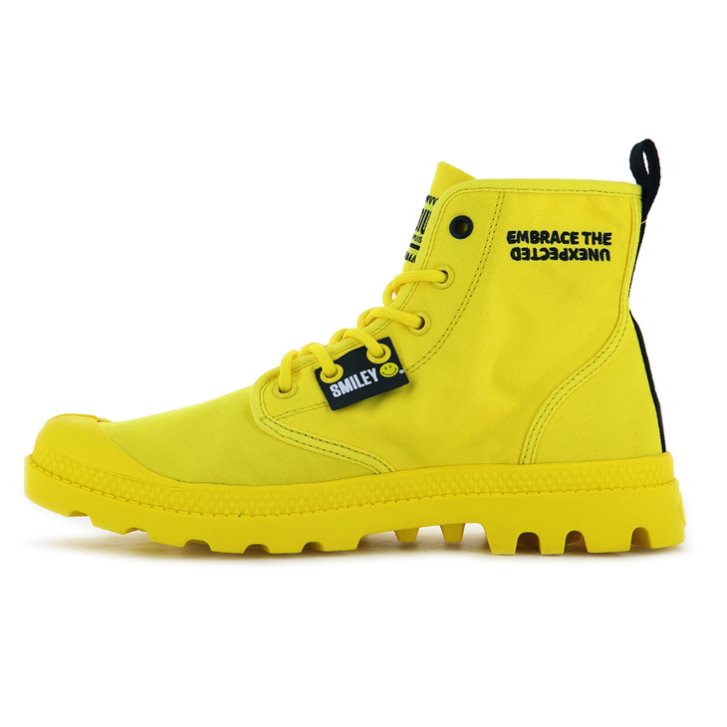 Yellow Palladium Pampa Smiley Change Men's Boots | ZA-586ROTG