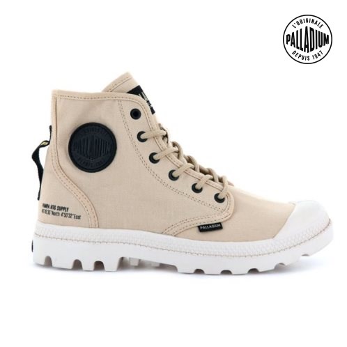 Beige Palladium Pampa Hi Htg Supply Men's Boots | ZA-819PKGO