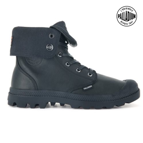 Black Palladium Baggy Leather ESS WP Men's Boots | ZA-128KZFD