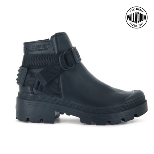 Black Palladium Pallabase Rockboot L Women's Boots | ZA-178DLSM