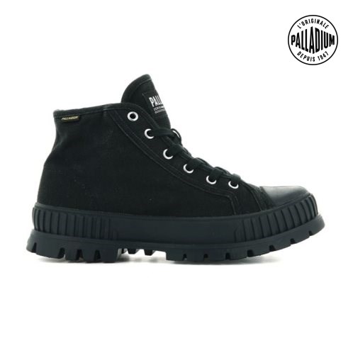 Black Palladium Pallashock Mid OG Men's Boots | ZA-436BDWP