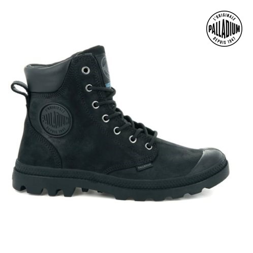 Black Palladium Pampa Cuff WP LUX Men's Boots | ZA-947CJZD