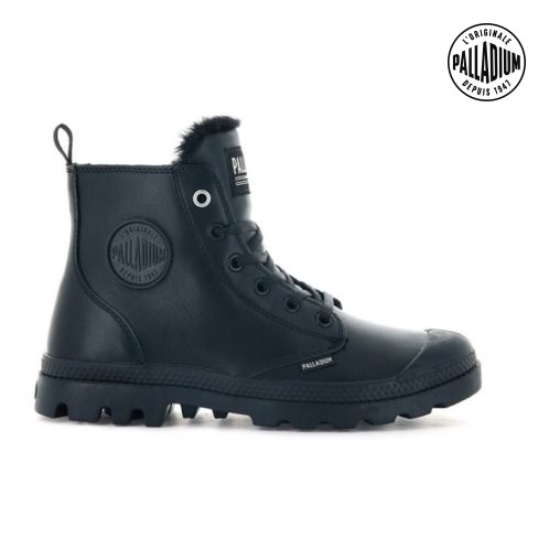 Black Palladium Pampa Hi Zip Leather S Women's Boots | ZA-429MXPY