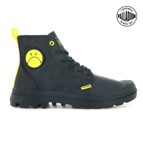 Black Palladium Pampa Smiley Change Men's Boots | ZA-304KYPS