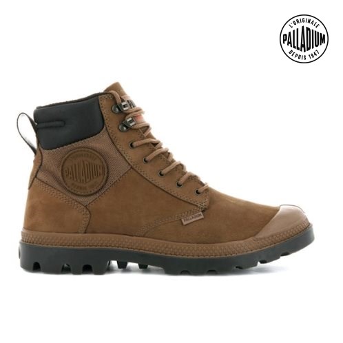 Brown Palladium Pampa Shield WP+ LUX Women's Boots | ZA-546IQFC