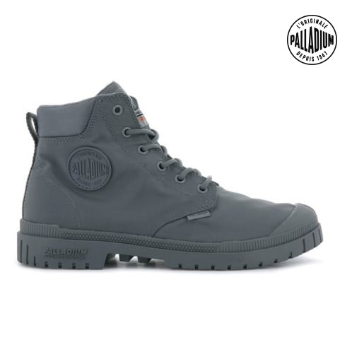 Dark Grey Palladium Pampa Sp20 Cuff WP+ Men's Boots | ZA-842ZKQM