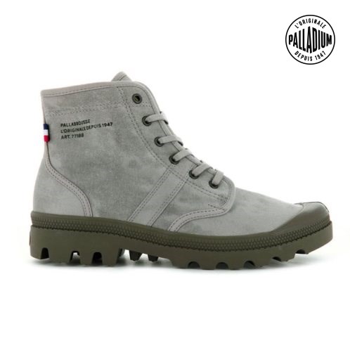 Grey Palladium Pallabrousse Legion WAX Men's Boots | ZA-038CZRB