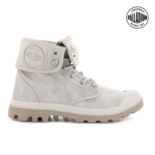 Light Grey Palladium Pampa Baggy WAX Men's Boots | ZA-259RBUF