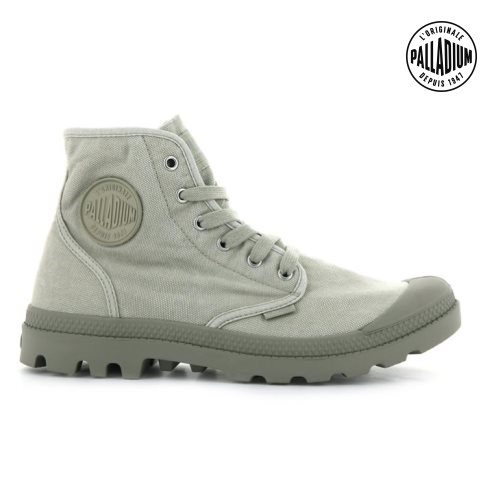 Light Grey Palladium Pampa Hi Men's Boots | ZA-246ZVNU