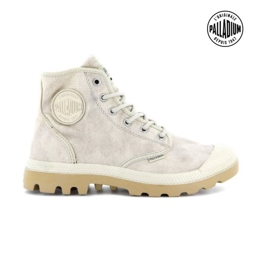 Light Grey Palladium Pampa Hi WAX Women's Boots | ZA-514CMAG