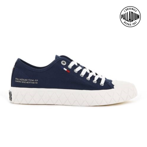 Navy Palladium Palla Ace Canvas Low Tops Women's Sneakers | ZA-916TXNY