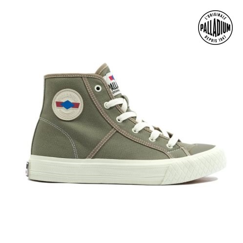 Olive Palladium Palla Louvel High Tops Women's Sneakers | ZA-713YLNA