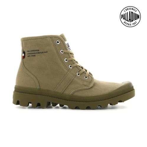 Olive Palladium Pallabrousse Legion Men's Boots | ZA-397RYCI